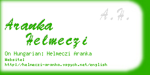 aranka helmeczi business card